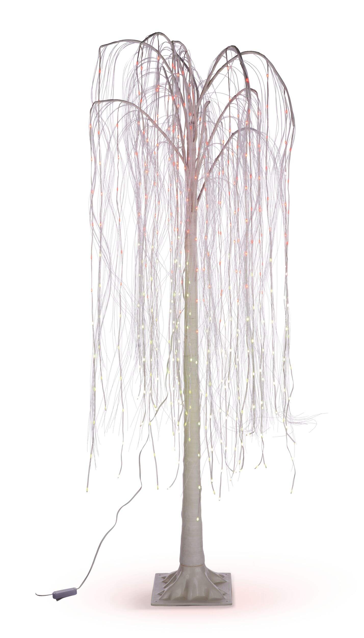 CANVAS Pre-Lit Indoor/Outdoor Colour-Changing LED Lights Weeping Willow Christmas Tree, 7-ft Front_Flat