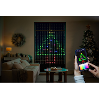 NOMA Smart Creative Lightshow Curtain Christmas Lights, 520 LED Lights, 56-in Front_Flat