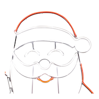 Père Noël décoratif à cloche en mouvement illuminée NOMA, néon, 4 pi