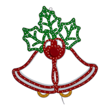 Noma Pre-Lit, Indoor/Outdoor, Neon Bells, Motion Christmas Decoration Front_Flat