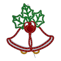 Noma Pre-Lit, Indoor/Outdoor, Neon Bells, Motion Christmas Decoration Front_Flat