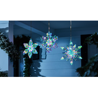 CANVAS Glisten Hanging Snowflakes, 3-pc Front_Flat