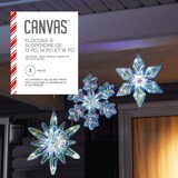 Flocons de neige suspendus scintillants CANVAS., paq. 3 Front_Flat
