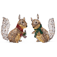 Écureuils chalet canadien CANVAS, Jack et Joey, 22 po Front_Flat