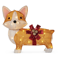 Georgie le corgi fantaisiste CANVAS, 27 po Front_Flat