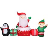Gemmy Airblown Wide Santa and Friends Decoration, 9-ft Front_Flat