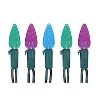 Lumières d'extérieur à DEL C6 NOMA Winterguard, violet/bleu/vert, paq. 70 CloseUp