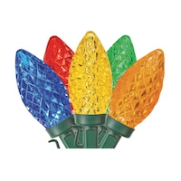 NOMA Outdoor C9 LEDs with Winterguard, Multicoloured, 10.2-m, 50-pc