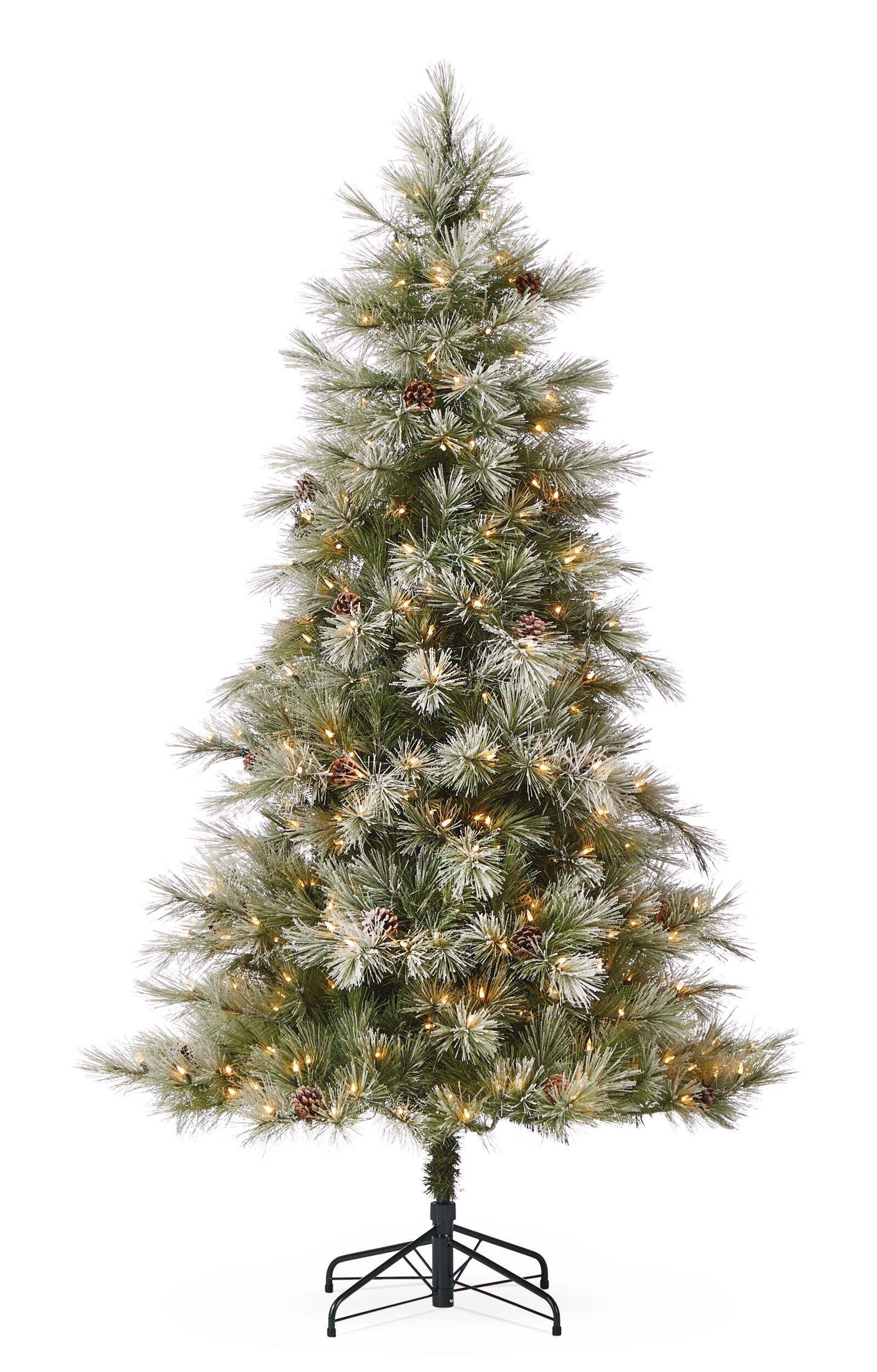 CANVAS Pre-Lit Charlotte Snow-Dusted Pine Tree, 7-ft Front_Flat