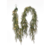 Guirlande de cèdre Ashford illuminée CANVAS de 6 pi Front_Flat