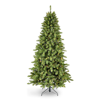 Arbre de Noël illuminé épinette Wesley NOMA, 450 lumières scintillantes à DEL Micro-Brite, 7 pi Front_Flat