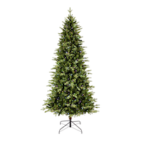 NOMA Pre-Lit Elora Christmas Twinkle Tree, 550 Warm White and Multi-Colour Droplet LED Lights, 7-ft Front_Flat