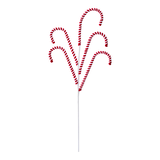 CANVAS Spray Holiday Decoration, Large Fabric Candy Canes Front_Flat