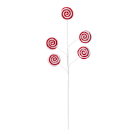 CANVAS Spray Standalone Holiday Decoration, Fabric Candy Cane Swirls Front_Flat