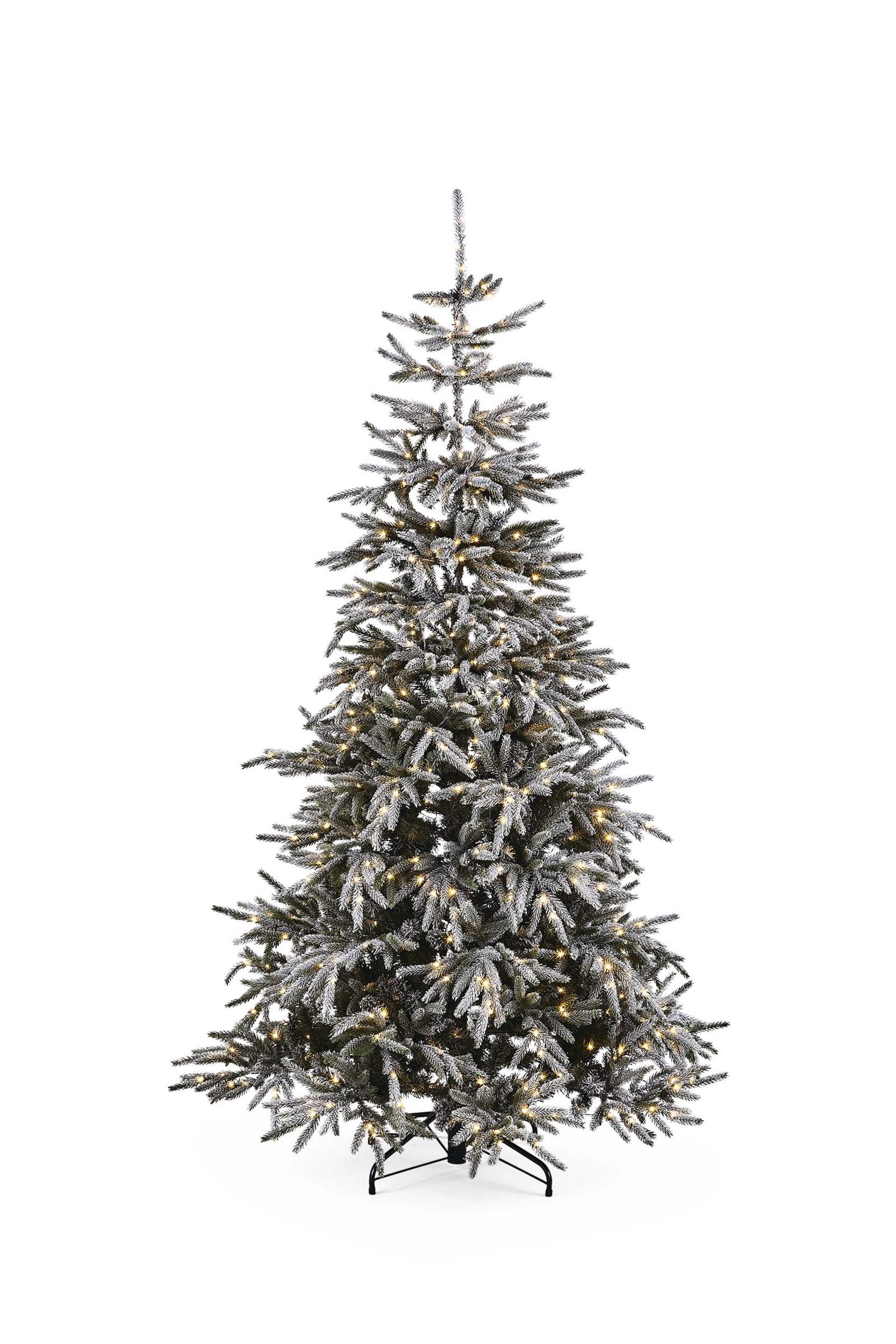 CANVAS Pre-Lit Rhodes Alpine Snow-Dusted Christmas Tree with Tree Stand, 650 LED Lights, 7-ft Front_Flat