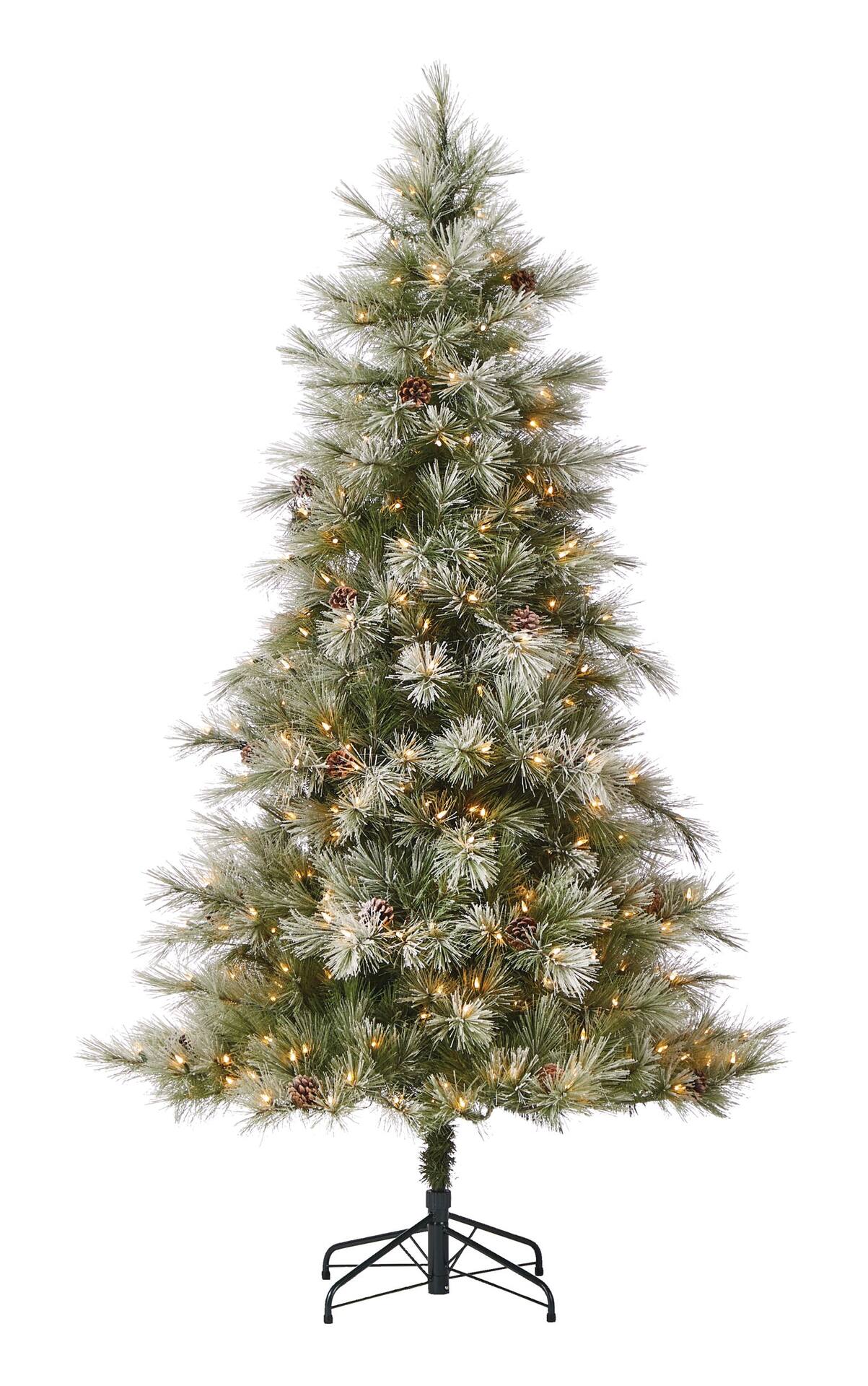 CANVAS Pre Lit Charlotte Snow Dusted Pine Tree 7 ft Canadian Tire