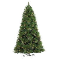 NOMA Pre-Lit Long Needle Christmas Tree, 7-ft Front_Flat