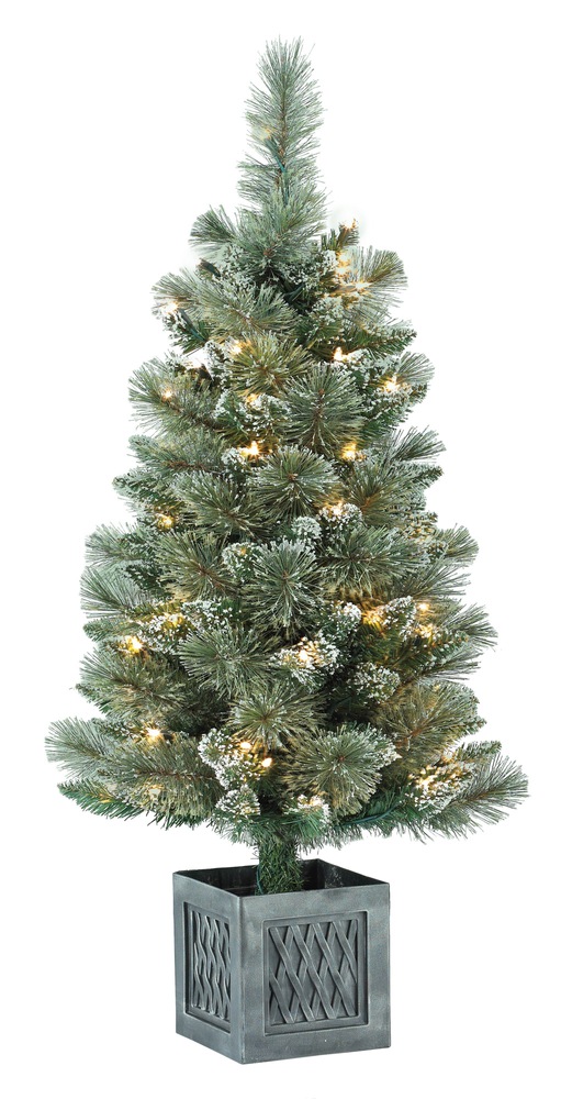 NOMA PreLit Arctic Glitter Potted Christmas Tree, 4ft Canadian Tire