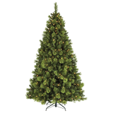 NOMA Pre-Lit Marlowe Velvet Tip Christmas Tree, 7-ft Front_Flat