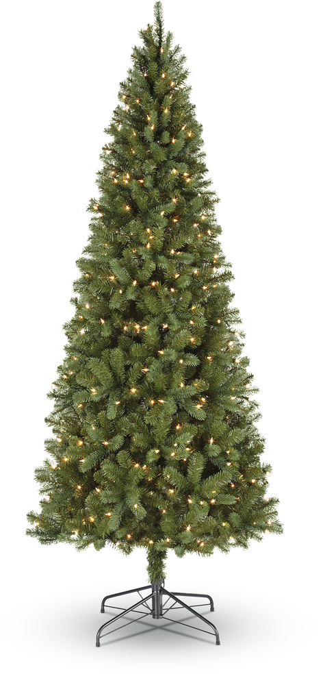 7 foot pre lit slim christmas tree