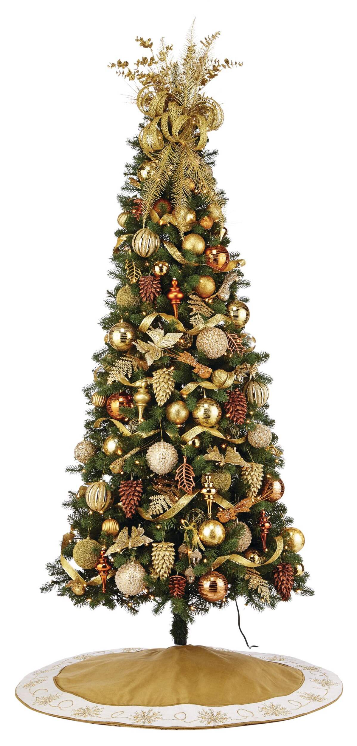 NOMA Pre-Lit Marcelle Slim Mixed Tip Christmas Tree, 7-ft Front_Flat
