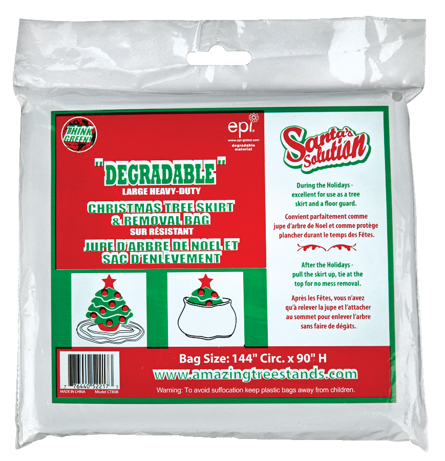 Santa Solution Biodegradable Christmas Tree Skirt and Bag Canadian Tire