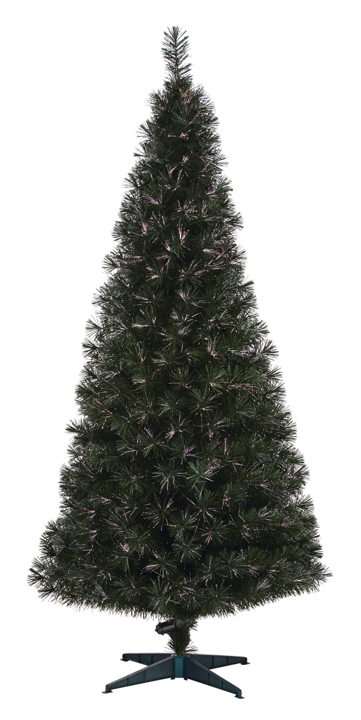 NOMA PreLit Fiber Optic Christmas Tree with Tree Stand, MultiColour LED Lights, 7ft
