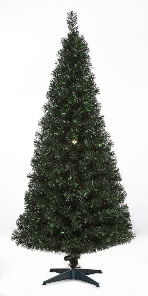 NOMA PreLit Fiber Optic Christmas Tree with Tree Stand, MultiColour