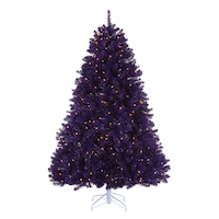 NOMA Purple Pre-Lit Christmas Tree, 6.5-ft Front_Flat