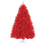 NOMA Red Pre-Lit Christmas Tree, 6.5-ft Front_Flat