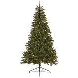 NOMA Low Glow Pre-Lit Half Christmas Tree, 7-ft Front_Flat