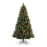 NOMA Henry - Sapin de Noël illuminé avec support, 400 ampoules DEL, multicolore, 7 pi Front_Flat