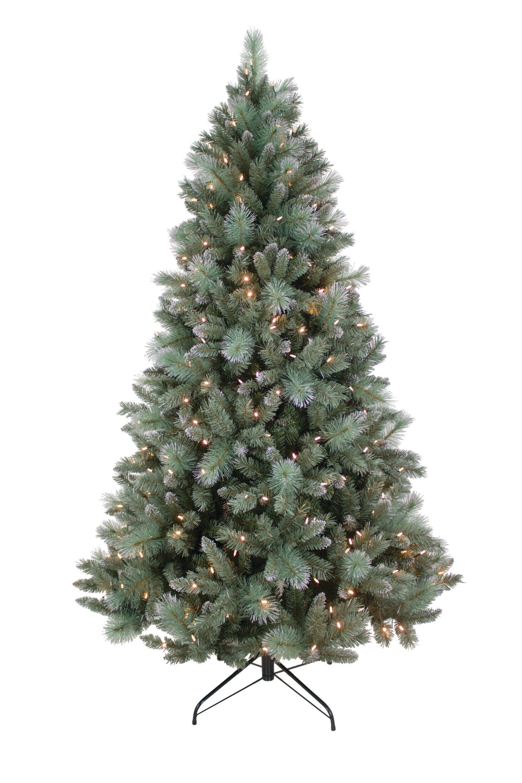 NOMA PreLit Silver Glittered Christmas Tree, 7ft Canadian Tire