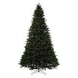 NOMA Pre-Lit Yukon Pine Christmas Tree with Tree Stand, 1500  Incandescent Lights, 12-ft Front_Flat