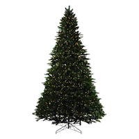 NOMA Pre-Lit Yukon Pine Christmas Tree with Tree Stand, 1500  Incandescent Lights, 12-ft Front_Flat