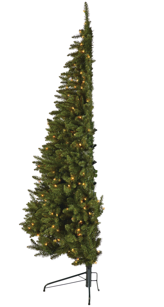 NOMA PreLit Half Christmas Tree with Tree Stand, 200 Incandescent