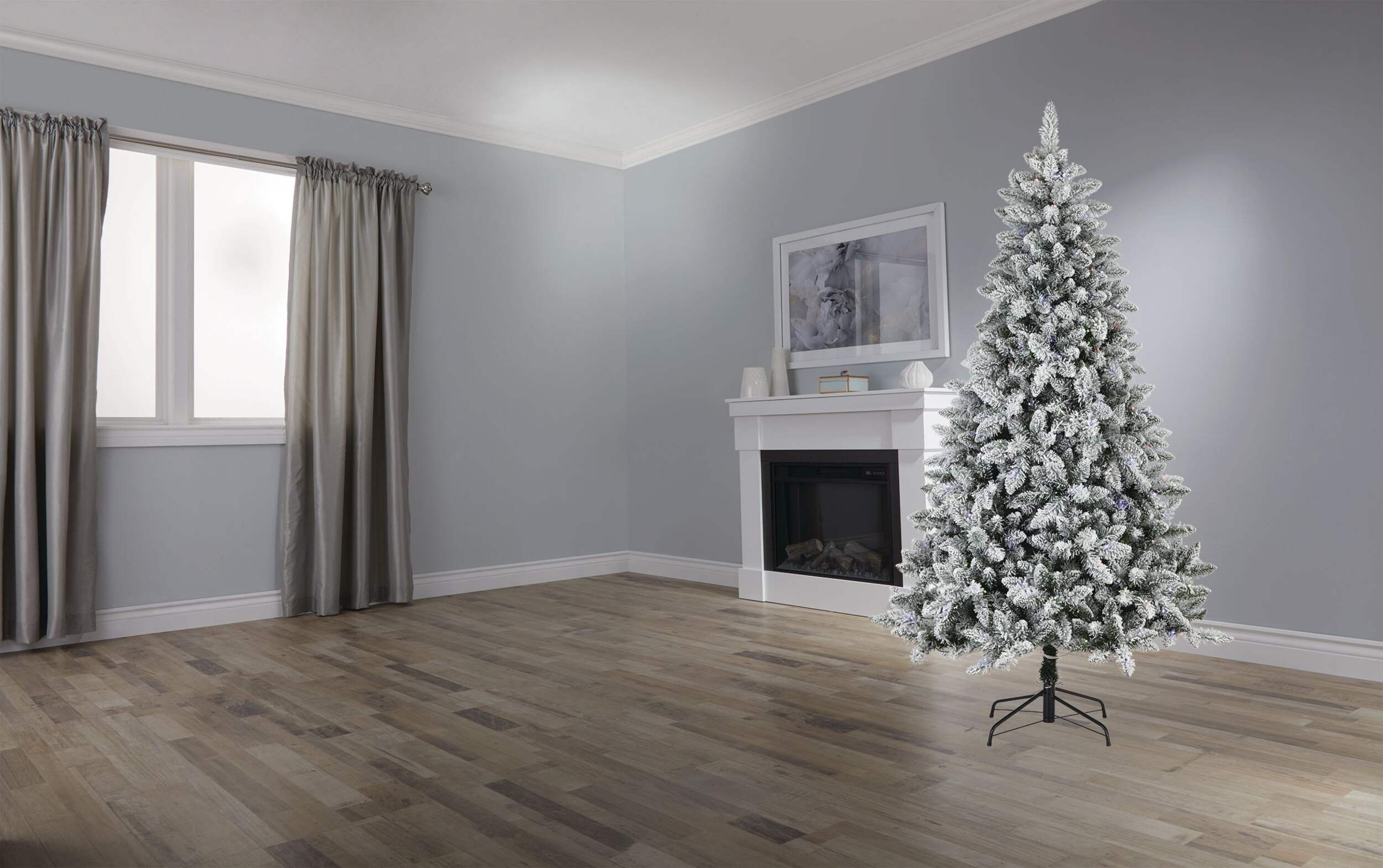 NOMA ColourChanging Flocked Cypress Christmas Tree, 7ft Canadian Tire