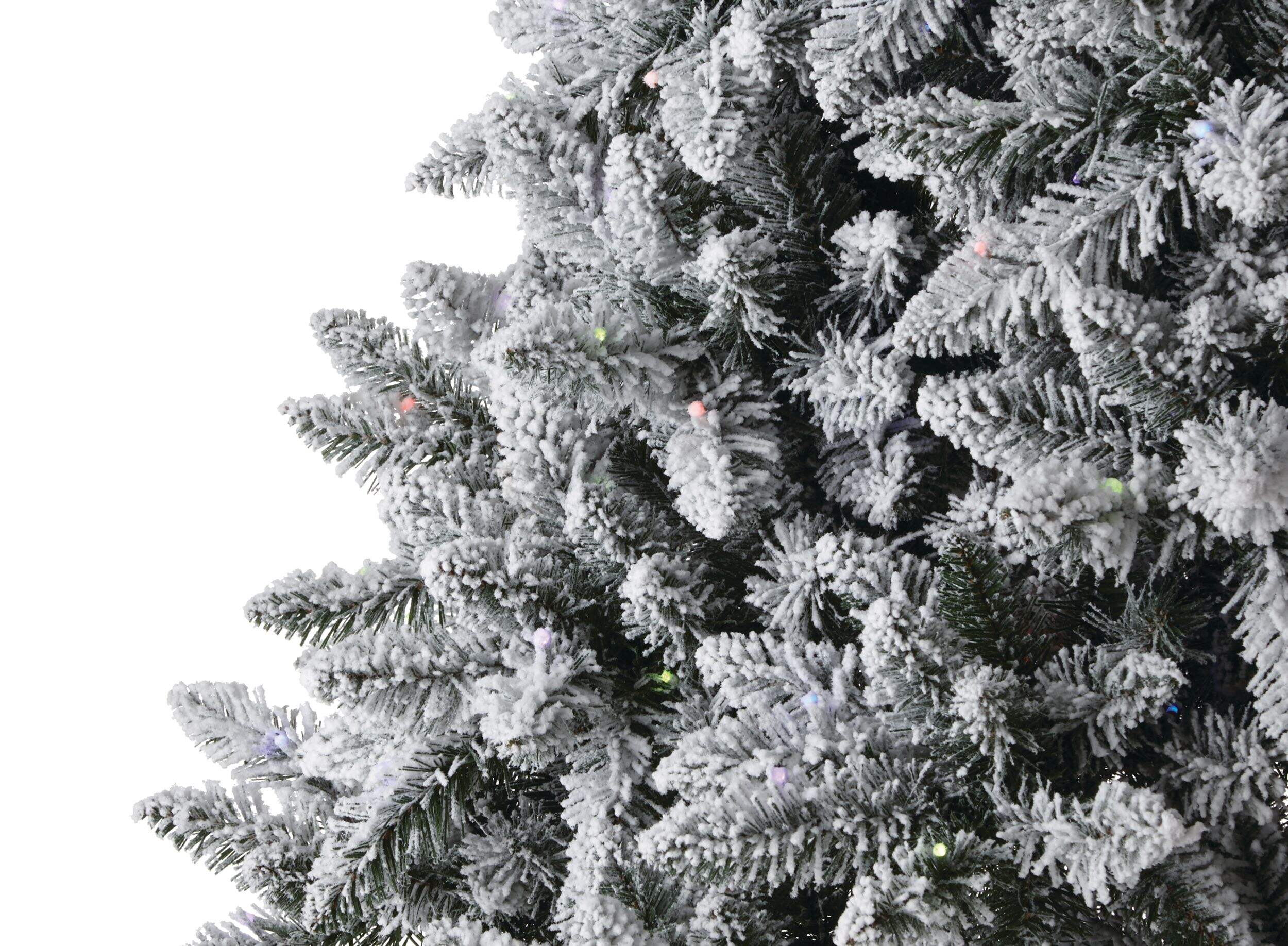 NOMA ColourChanging Flocked Cypress Christmas Tree, 7ft Canadian Tire