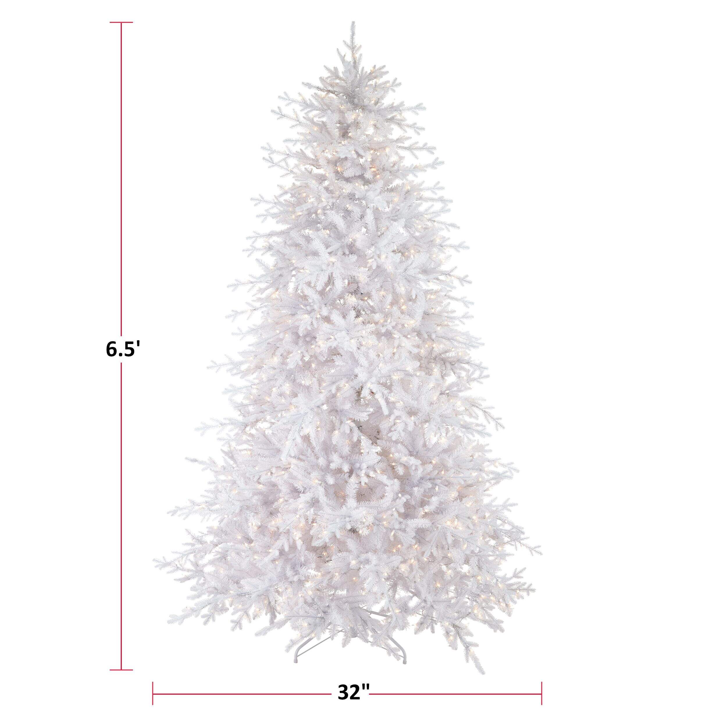 NOMA Pre-Lit Pine Christmas Tree with Tree Stand, 1250 Incandescent ...