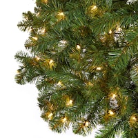 For Living Pre-lit Inglis Christmas Tree with Tree Stand, 250 Incandescent Lights, 6.5-ft CloseUp