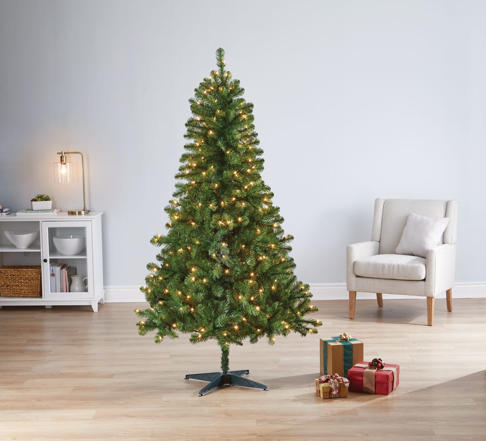 For Living Pre-lit Inglis Christmas Tree with Tree Stand, 250 ...