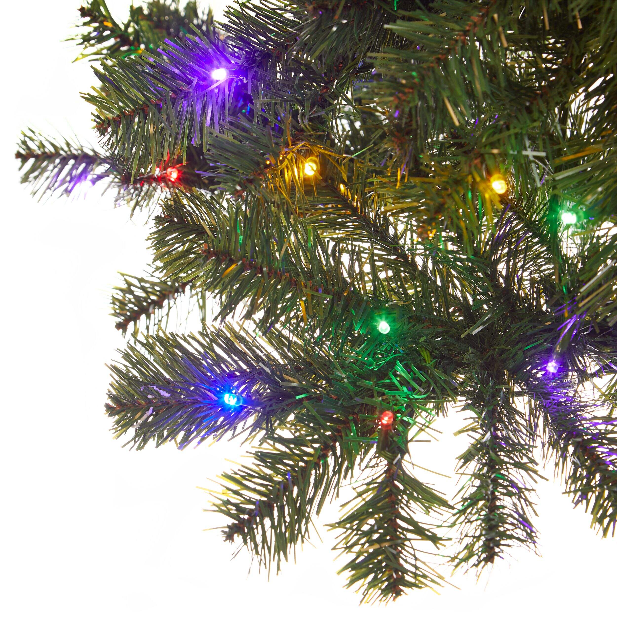 NOMA PreLit Mariposa Christmas Tree with Garland, 200 ColourChanging LED Lights, 6.5ft