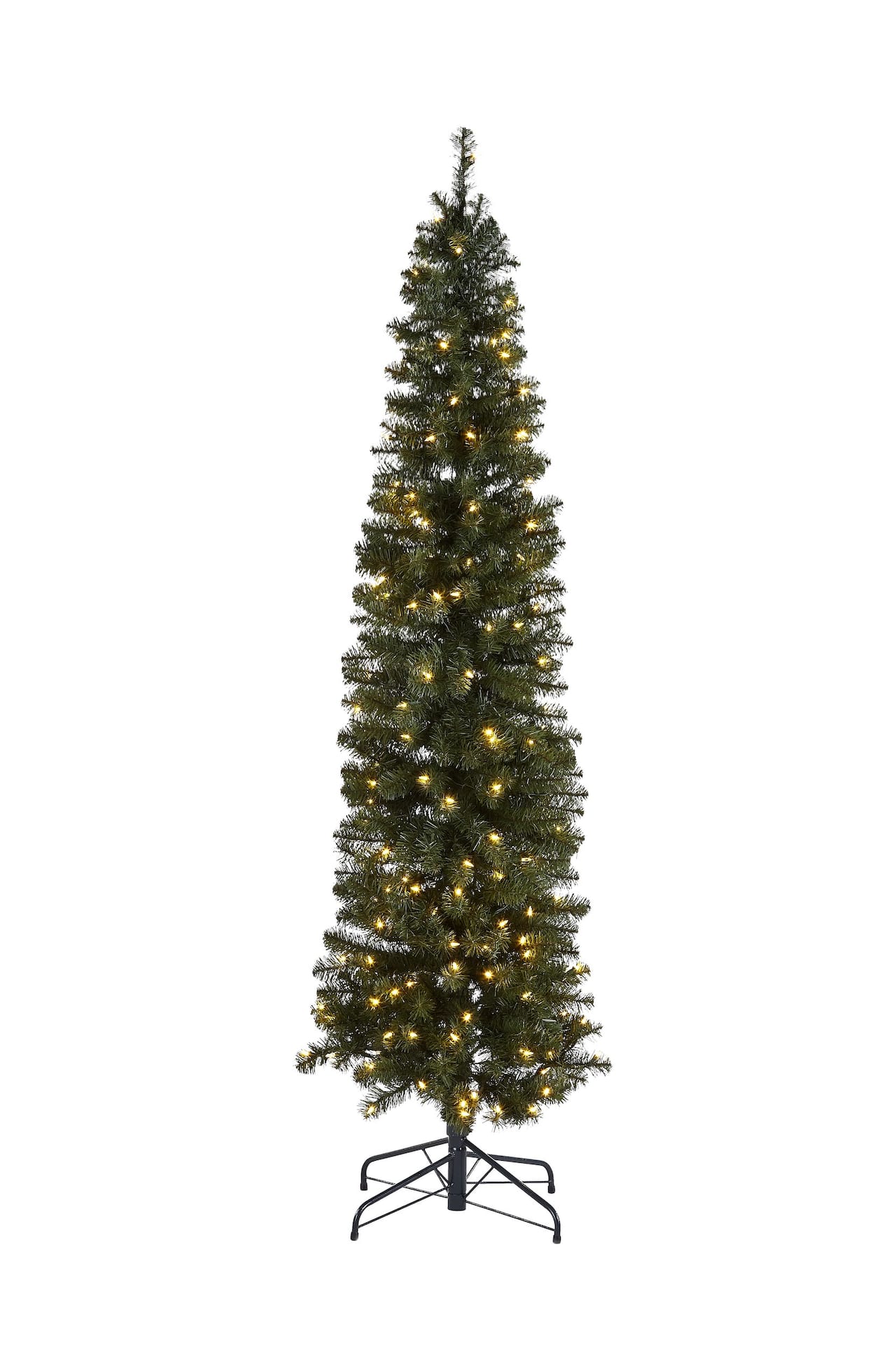 NOMA Pre-Lit Boulevard Pencil Christmas Tree with Tree Stand, 200 LED  Lights, 7-ft | Canadian Tire