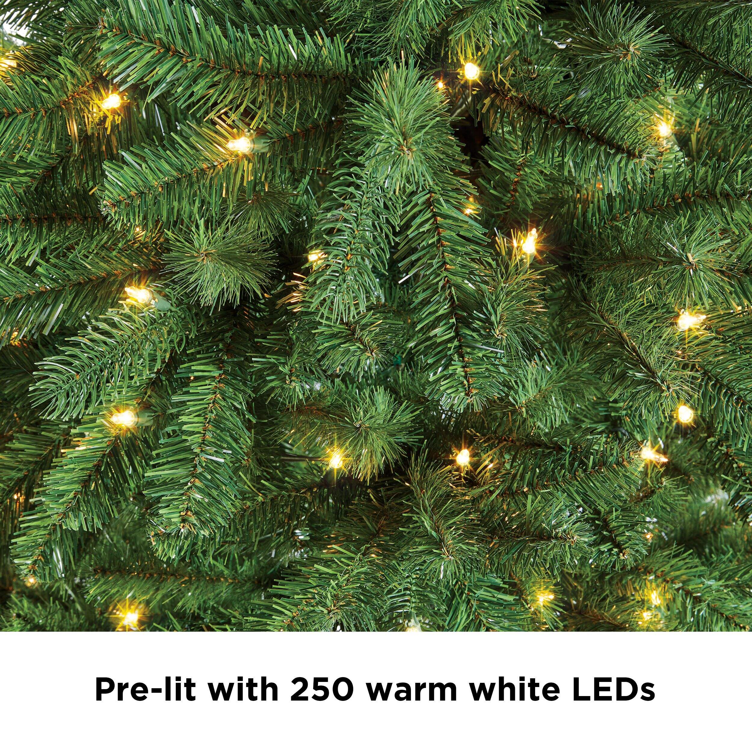 NOMA PreLit Brunswick Christmas Tree with Tree Stand, 250 White LED