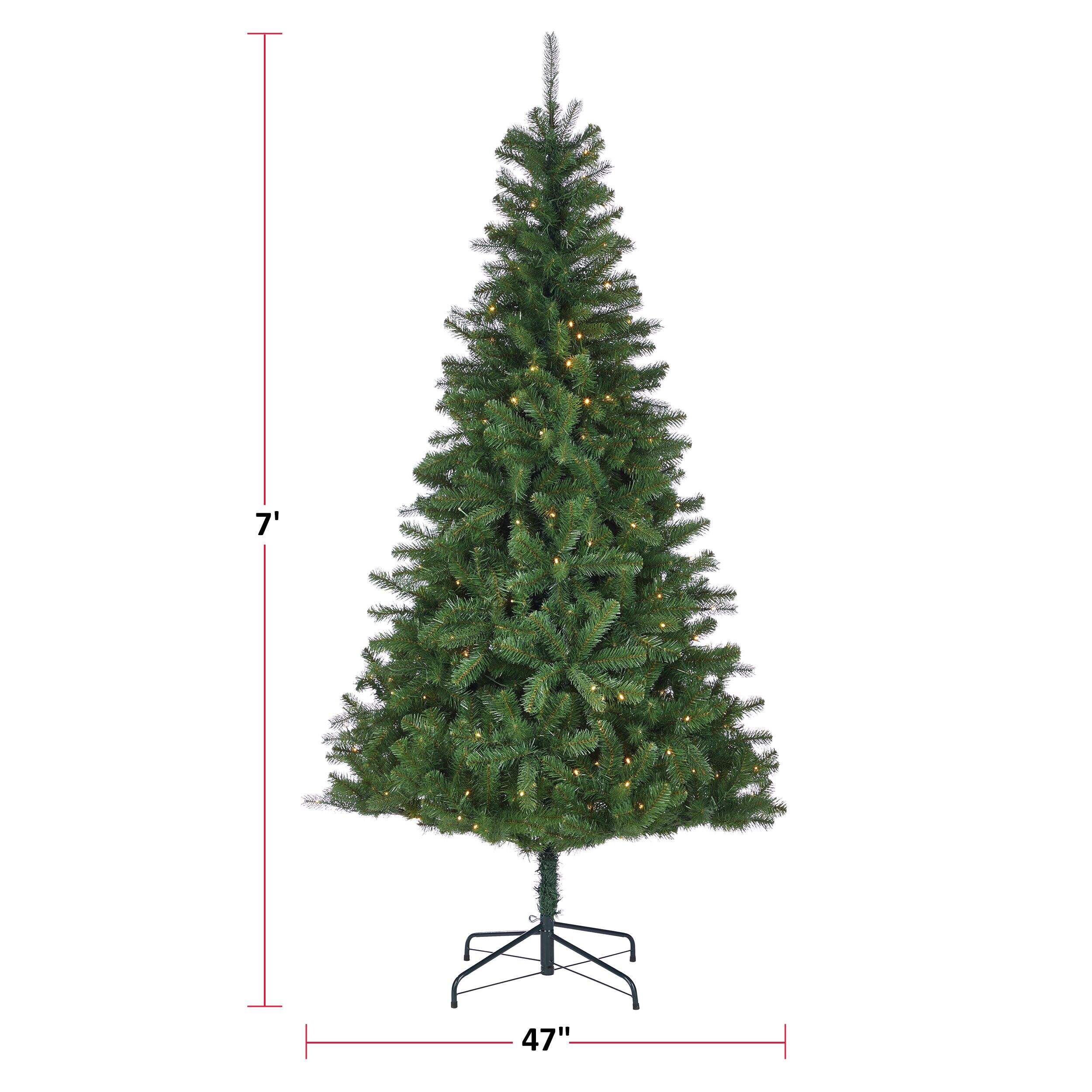 NOMA Pre-Lit Brunswick Christmas Tree with Tree Stand, 250 White LED ...