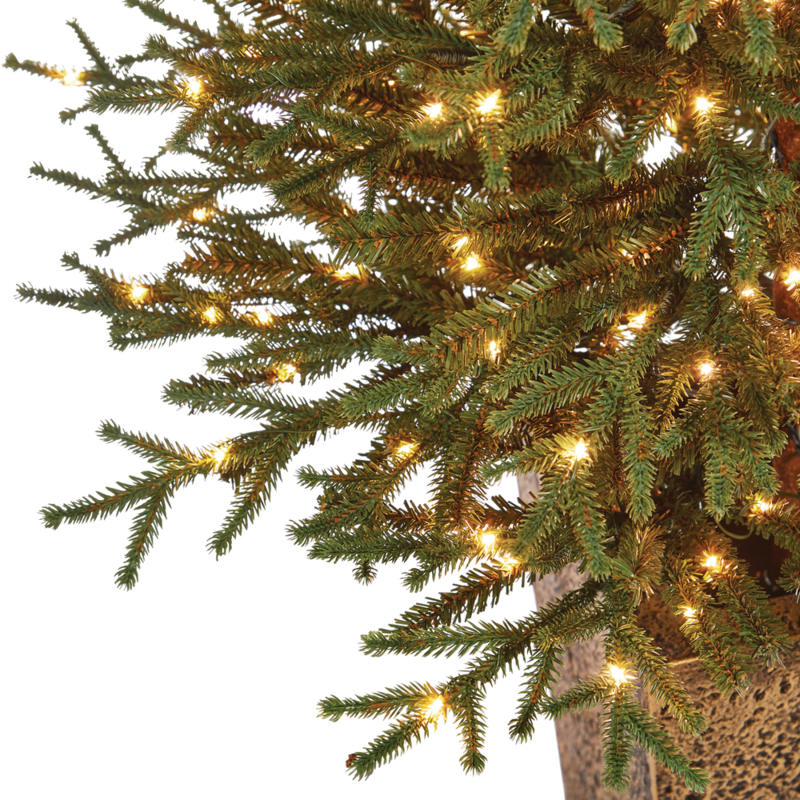 NOMA PreLit Potted Christmas Tree, 300 MicroBrite LED Lights, 5ft