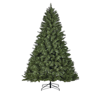 For Living Farbanks - Sapin de Noël non illuminé avec support, réaliste, 7,5 pi Front_Flat