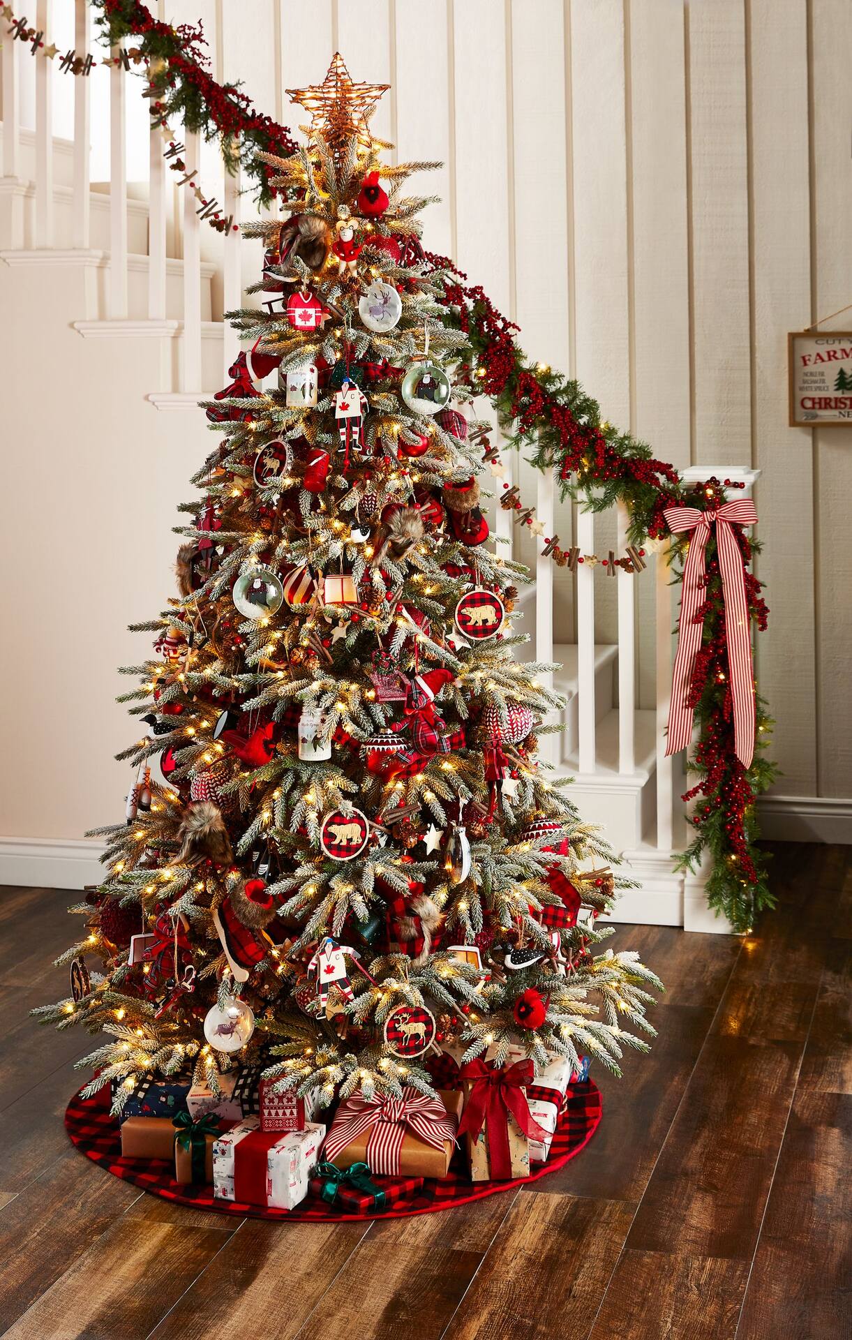 Buffalo plaid outlet mini tree skirt