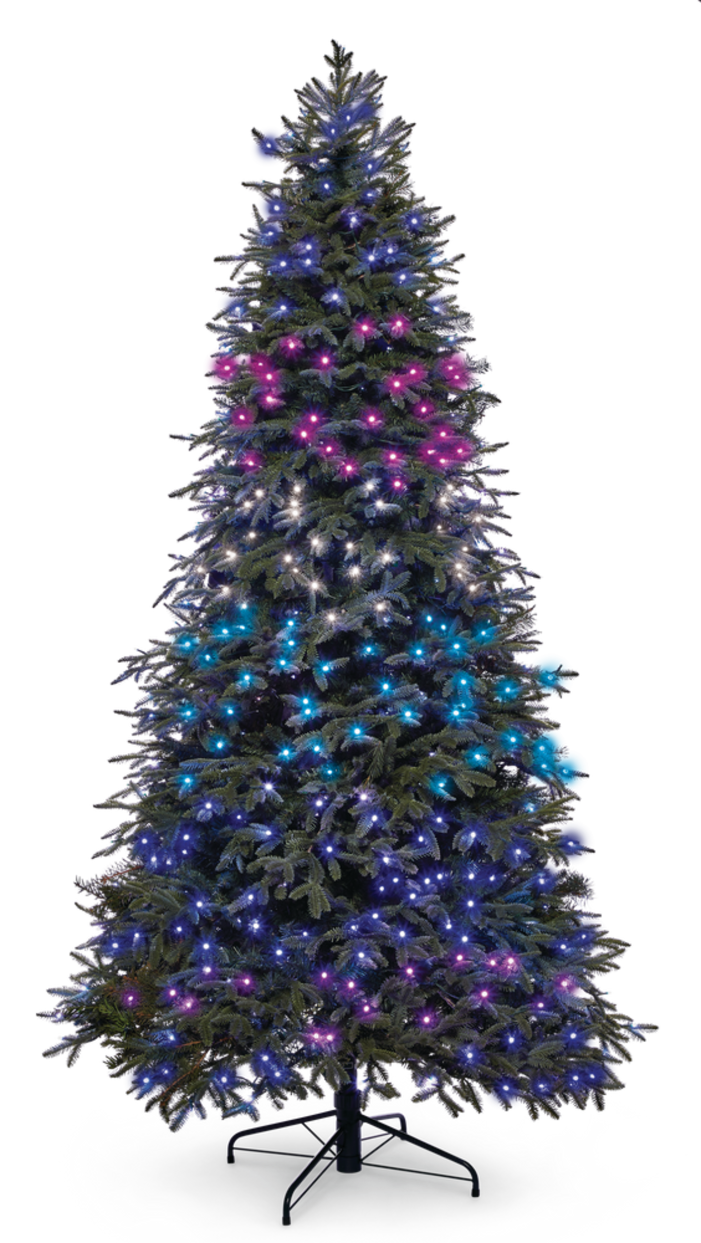 NOMA Advanced Aurora Music & Light Show Christmas Tree, 600 Multi-Colour LED Light, 7.5-ft Front_Flat