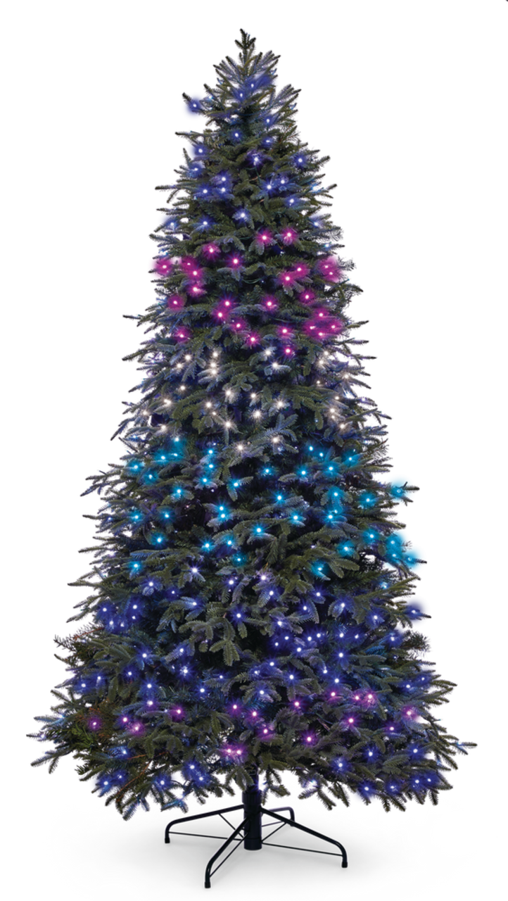 Christmas Tree Peak - Illuminated Peak - Éclairage LED Star RGB - 10 LED -  15 cm - RGB